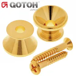 NEW GOTOH EP-B2 END PINS STRAP BUTTON FOR FENDER GUITAR & BASS - GOLD