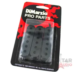 DIMARZIO PICKUP COVERS SET OF (3) FOR FENDER STRAT/STRATOCASTER - BLACK DM2001BK