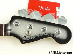 FENDER TROY SANDERS JAGUAR BASS NECK + TUNERS, ROSEWOOD PEARL SILVERBURST