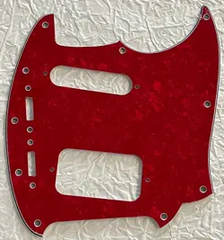 NEW GREAT-FOR FENDER KURT COBAIN JAG-STANG GUITAR PICKGUARD 4 PLY RED PEARL