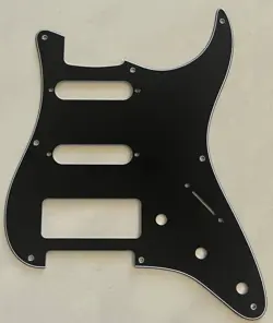 CUSTOM FOR FENDER 8 SCREWS STRATOCASTER S-S-P90 GUITAR PICKGUARD 3-PLY BLACK