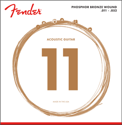 FENDER 60CL PHOSPHOR BRONZE ACOUSTIC GUITAR STRINGS CUSTOM LIGHT 11-52