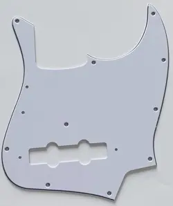 FOR FIT FENDER US VINTAGE '74 JAZZ BASS STYLE GUITAR PICKGUARD 3 PLY WHITE