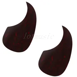 2 ACOUSTIC GUITAR PICKGUARD SCRATCH PLATE FOR FENDER STRAT SELF ADHESIVE RED PVC