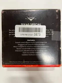 FENDER CUSTOM SHOP TEXAS SPECIAL STRATOCASTER PICKUP SET