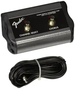 FENDER 2-BUTTON FOOTSWITCH WITH 1/4 INCH JACK, CHANNEL/CHORUS ON/OFF