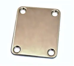 BLACK NICKEL 4-BOLT NECK PLATE W/SCREWS FOR FENDER STRAT/TELE/BASS ENP4-BN