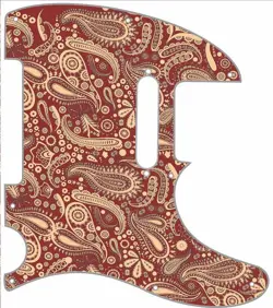 TELECASTER PICKGUARD CUSTOM FENDER TELE 8 HOLE GUITAR PICK GUARD PAISLEY RD-CR