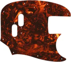 WD CUSTOM PICKGUARD FOR FENDER 1966-1983 USA MUSTANG BASS #05F FAUX TORTIOSE