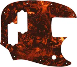 WD CUSTOM PICKGUARD FOR FENDER SHORT SCALE MUSTANG BASS PJ #05F FAUX TORTIOSE