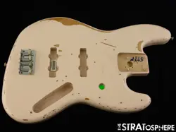 FENDER FLEA ROAD WORN JAZZ BASS BODY & HARDWARE, GUITAR SHELL PINK RELIC