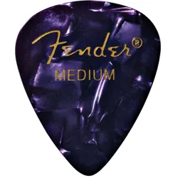 FENDER PREMIUM CELLULOID 351 SHAPE GUITAR PICKS, MEDIUM, PURPLE MOTO, 12-PACK