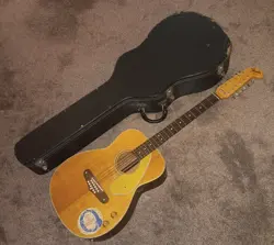 VINTAGE 1968 FENDER VILLAGER 12 STRING ACOUSTIC-ELECTRIC GUITAR IN ORIGINAL CASE