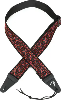 FENDER 2-INCH PASADENA WOVEN STRAP - LATTICE RED