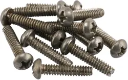 NEW - FENDER ROADWORN PICKUP/SWITCH MOUNTING SCREWS, NICKEL - 099-7212-000