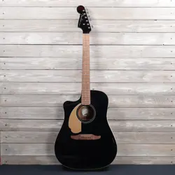 FENDER REDONDO PLAYER LEFT HANDED ACOUSTIC ELECTRIC GUITAR AS IS FINISH DAMAGE