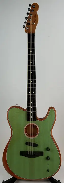 FENDER ACOUSTASONIC TELECASTER ACOUSTIC ELECTRIC GUITAR, TRANSLUCENT SURF GREEN