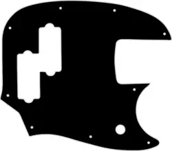 WD CUSTOM PICKGUARD FOR FENDER SHORT SCALE MUSTANG BASS PJ #01 BLACK