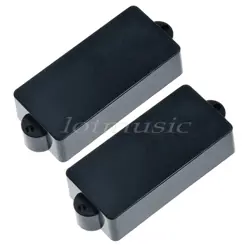 2 BLACK BASS PICKUP COVER PLASTIC FOR FENDER PRECISION PB BASS NO HOLE 5.8CM