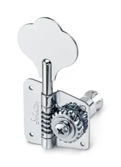 SCHALLER GERMANY 4-IN-LINE F-SERIES TUNERS FOR FENDER P/J BASS, CHROME