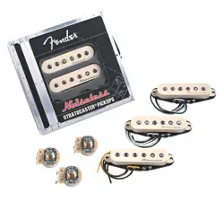 FENDER VINTAGE NOISELESS STRAT PICKUPS, SET OF 3, AGED WHITE