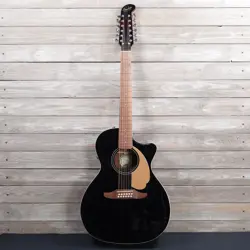 FENDER VILLAGER 12 STRING V3 ACOUSTIC ELECTRIC GUITAR AS IS FRETBOARD DAMAGE