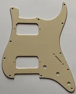 FOR FIT FENDER DOUBLE FAT HH STRAT HUMBUCKER GUITAR PICKGUARD VINTAGE YELLOW