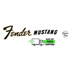 FENDER MUSTANG DECAL ULTRA-HI-RES WATERSLIDE HEADSTOCK NEW NON-METALLIC