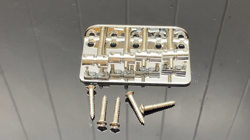 GENUINE FENDER SQUIER AFFINITY J BASS BRIDGE CHROME ASSEMBLY JAZZ PJ P BASS