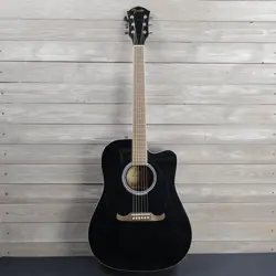 FENDER FA-125CE DREADNAUGHT ACOUSTIC ELECTRIC GUITAR AS IS BAD NECK SET