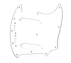 WHITE 3-PLY PICKGUARD FOR FENDER JAPAN MIJ REISSUE MUSTANG GUITAR PG-0581-IMPW