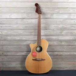 FENDER NEWPORTER PLAYER LEFT HANDED ACOUSTIC ELECTRIC GUITAR AS IS TOP CRACK
