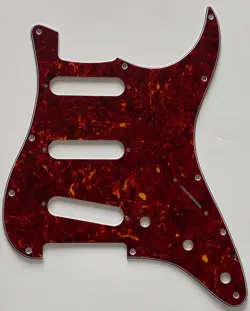 FOR FIT FENDER US STRATOCASTER START SSS 11 HOLE GUITAR PICKGUARD RED TORTOISE
