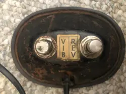 VINTAGE FENDER DOUBLE BUTTON FOOT SWITCH FOR VIBROLUX DELUXE, TWIN REVERB