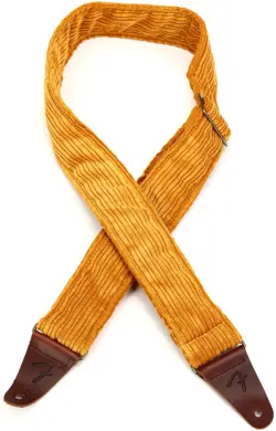 FENDER 2-INCH CORDUROY GUITAR STRAP - BLAZE GOLD