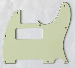 ELECTRIC GUITAR PICKGUARD FOR FENDER TELE 8 HOLE P90 STYLE,3 PLY VINTAGE GREEN
