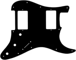 WD CUSTOM PICKGUARD FOR DUAL HUMBUCKER FENDER STRATOCASTER #01 BLACK