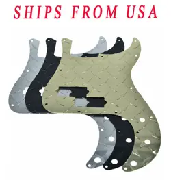 13-HOLE METAL DIAMOND PLATE STANDARD PRECISION BASS PICKGUARD FITS FENDER P BASS