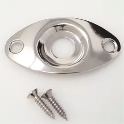 TRUE CUSTOM SHOP NICKEL RECESSED FOOTBALL JACK PLATE & SCREWS FOR FENDER SQUIER