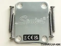 FENDER SQUIER AFFINITY SERIES JAZZ BASS NECK PLATE, CHROME.