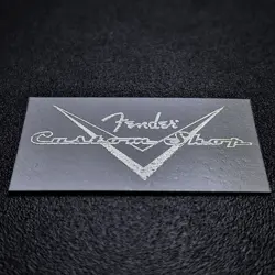 3-PACK CUSTOM SHOP HEADSTOCK DECAL WATERSLIDE SOLID SILVER ULTRA-HI-RES NEW