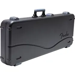 FENDER DELUXE MOLDED ABS JAGUAR/JAZZMASTER GUITAR CASE BLACK GRAY/SILVER