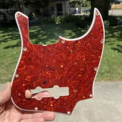 WIDE BEVEL CELLULOID TORTOISE PICKGUARD FOR FENDER VINTAGE REISSUE '62 JAZZ BASS
