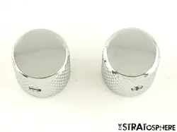 FENDER PLAYER II PRECISION P BASS CHROME GUITAR KNOBS, VOLUME TONE CHROME