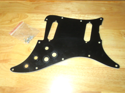 FENDER 1980 USA BLACK 3 PLY LEAD II PICKGUARD