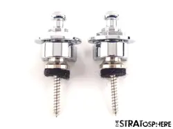 2 USA FENDER STRAP LOCKS &ND KNOBS, PRECISION P, JAZZ BASS, ULTRA II