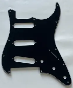 FOR FIT FENDER STRAT FLOYD ROSE TREMOLO SSS GUITAR PICKGUARD 3 PLY BLACK