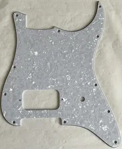 NEW GREAT-FOR FENDER STRATOCASTER START SINGLE HUMBUCKER PICKGUARD WHITE PEARL