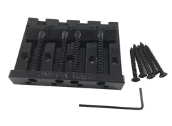 BLACK OMEGA HIGH MASS BASS BRIDGE FOR TOP LOAD FENDER P/JAZZ BASS BB-3350-003