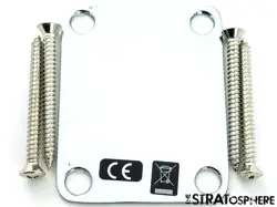 FENDER VINTERA 60S RI JAZZ BASS NECK PLATE GUITAR CHROME, GUITAR PARTS UPGRADES